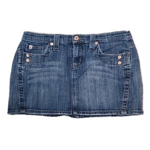 Y2K Z. CAVARICCI Women’s Distressed Mini Denim Jean Skirt Size 11 Retro 90s